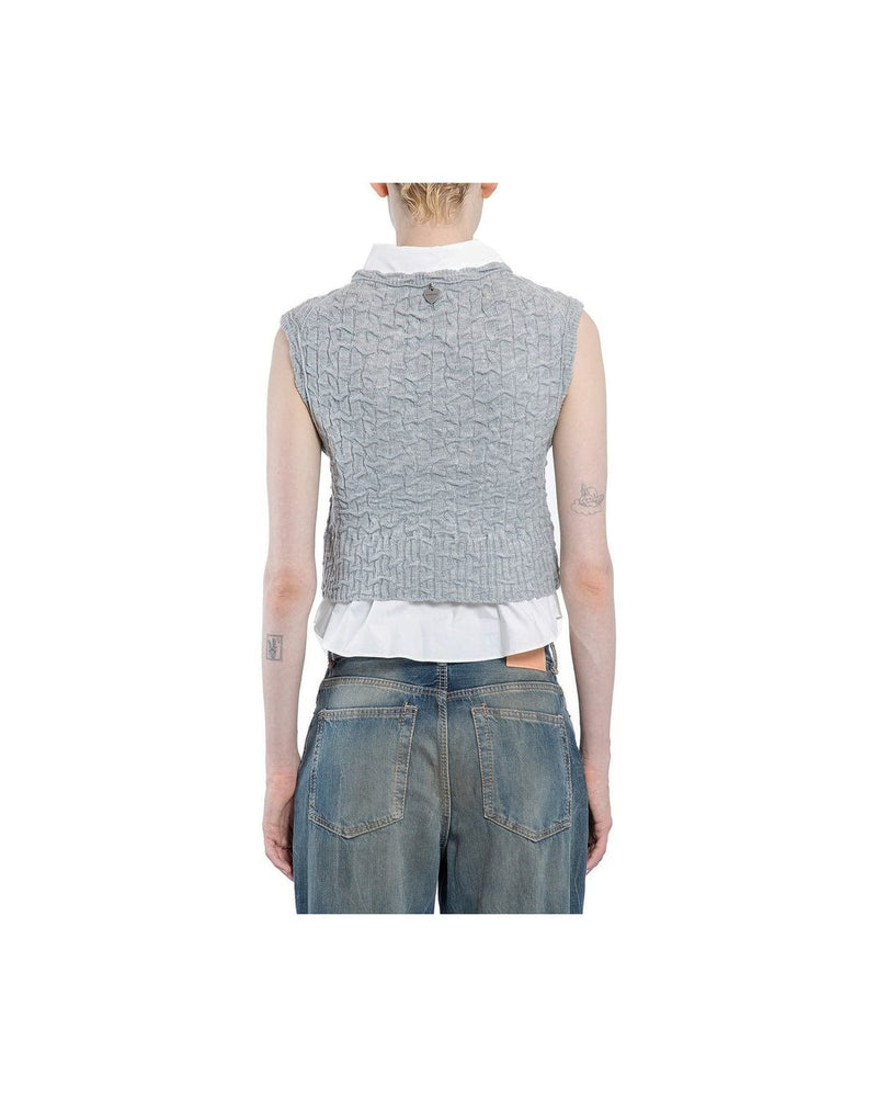 Acne Studios Gray Marabou Waistcoat Glam Steals