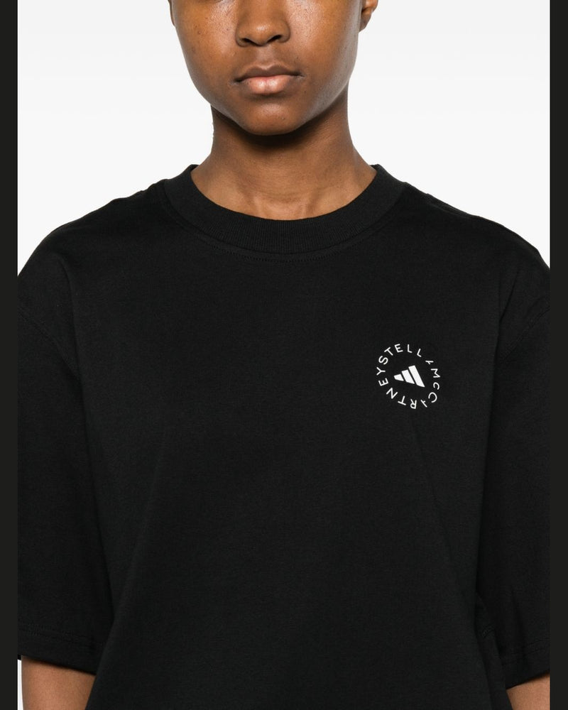Adidas By Stella Mccartney Black Polo T-shirt Glam Steals