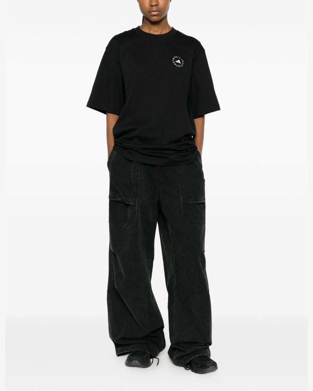 Adidas By Stella Mccartney Black Polo T-shirt Glam Steals