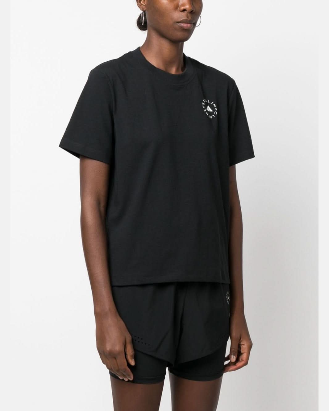 Adidas By Stella Mccartney Black Polo T-shirt Glam Steals