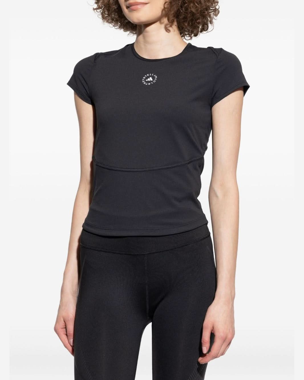 Adidas By Stella Mccartney Black Polo T-shirt Glam Steals