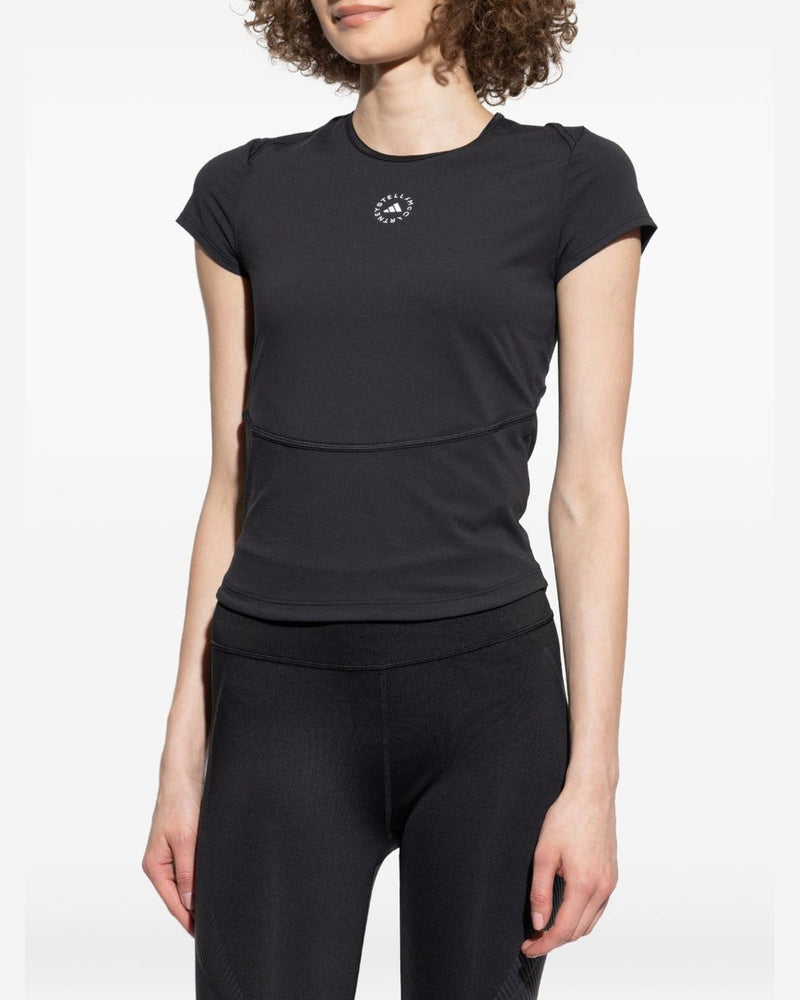 Adidas By Stella Mccartney Black Polo T-shirt Glam Steals