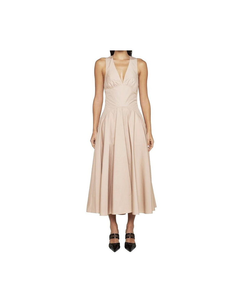 Alaïa Beige Cotton Casual Dress Glam Steals