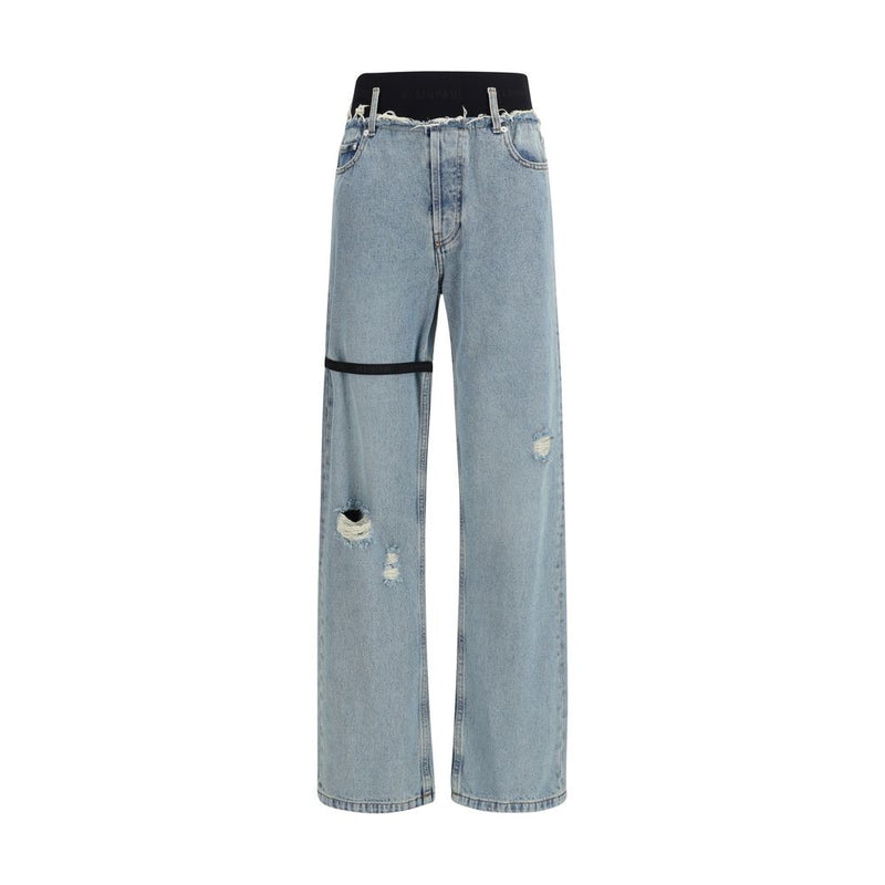 Alainpaul Blue Cotton High Waisted Jean Glam Steals