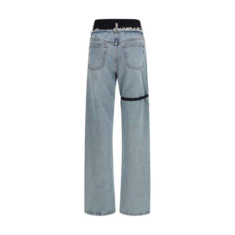 Alainpaul Blue Cotton High Waisted Jean Glam Steals