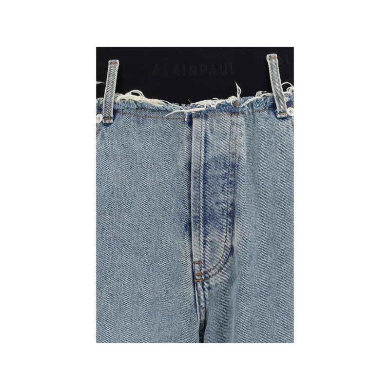 Alainpaul Blue Cotton High Waisted Jean Glam Steals