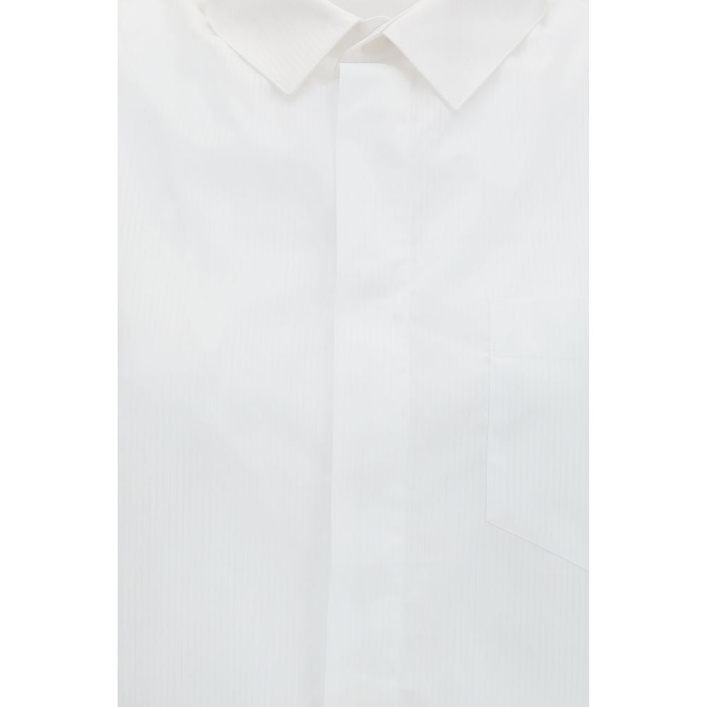 Alainpaul White Cotton Shortsleeve Shirt Glam Steals