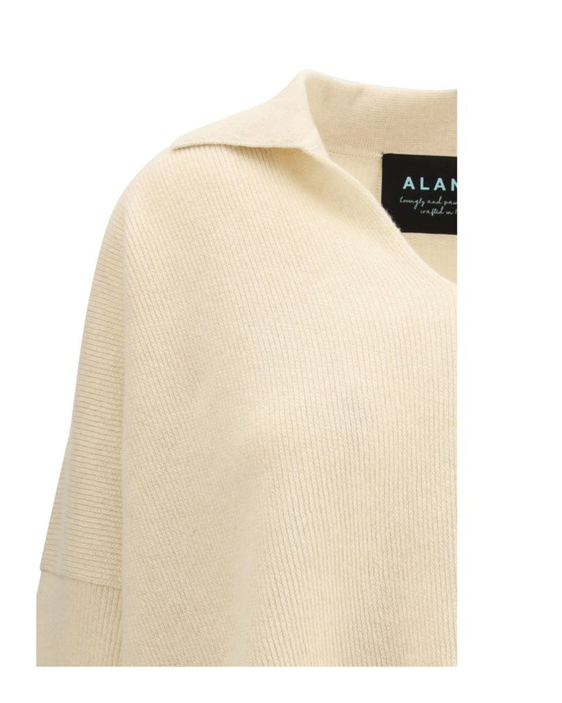 Alanui Beige Cashmere Polo Shirt Glam Steals