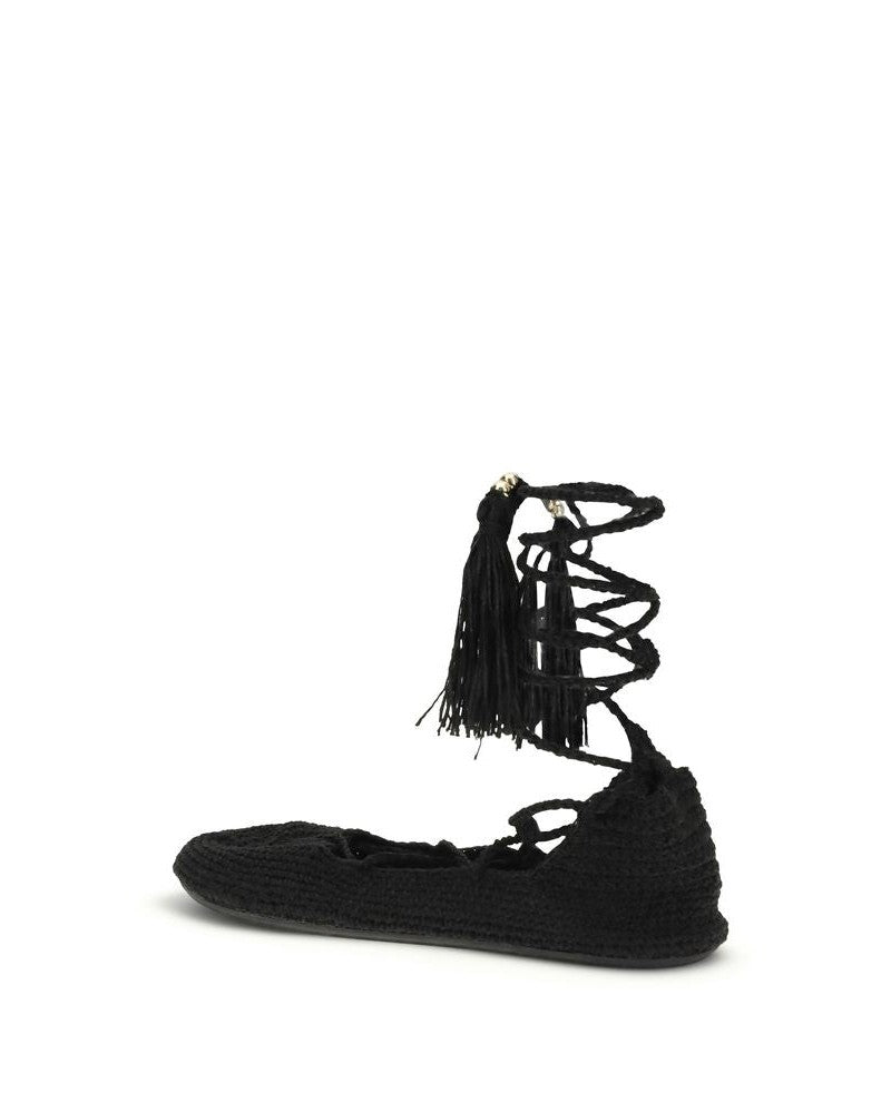 Alanui Black Polyester Recycled Ballet Flats Glam Steals