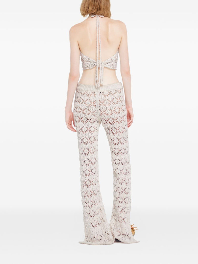 Alanui Trousers Cream Glam Steals
