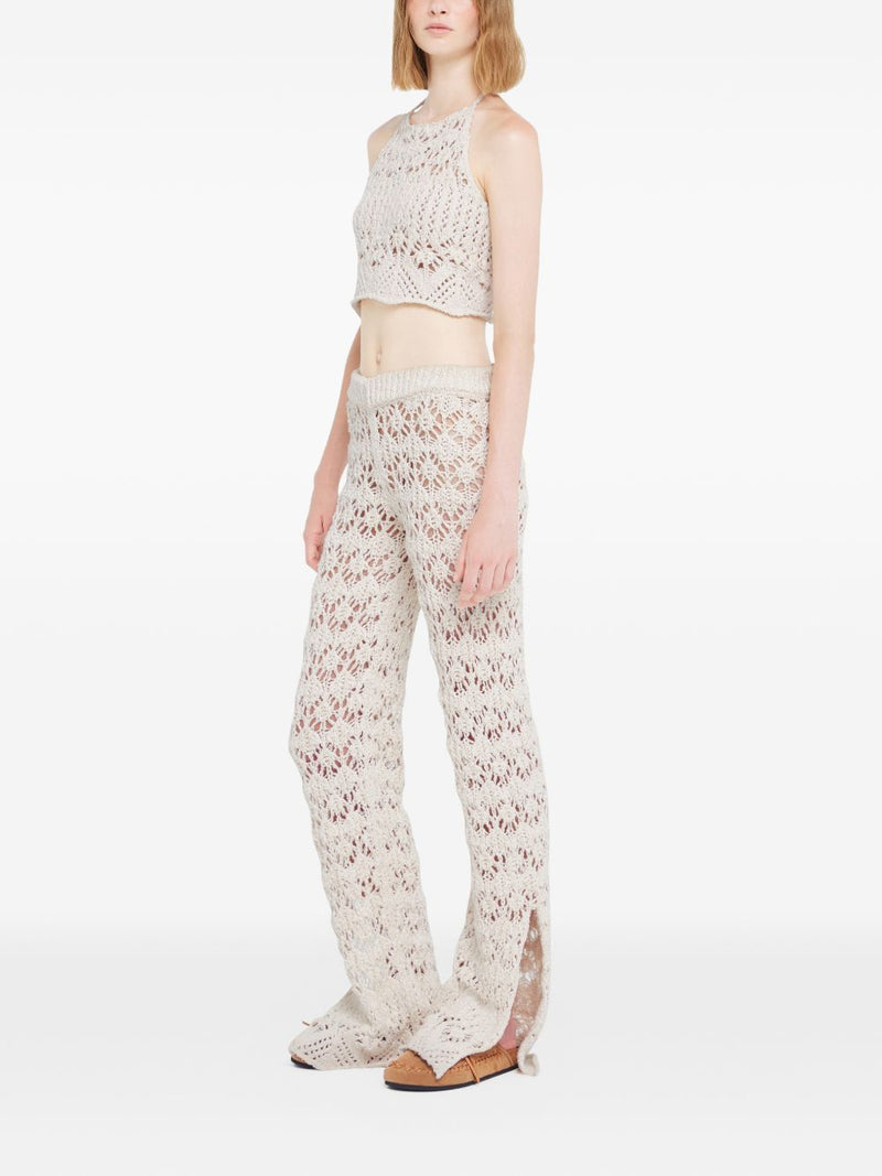 Alanui Trousers Cream Glam Steals