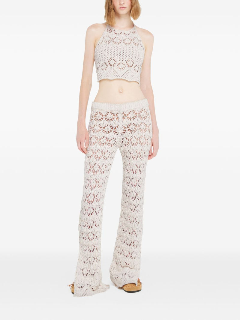 Alanui Trousers Cream Glam Steals
