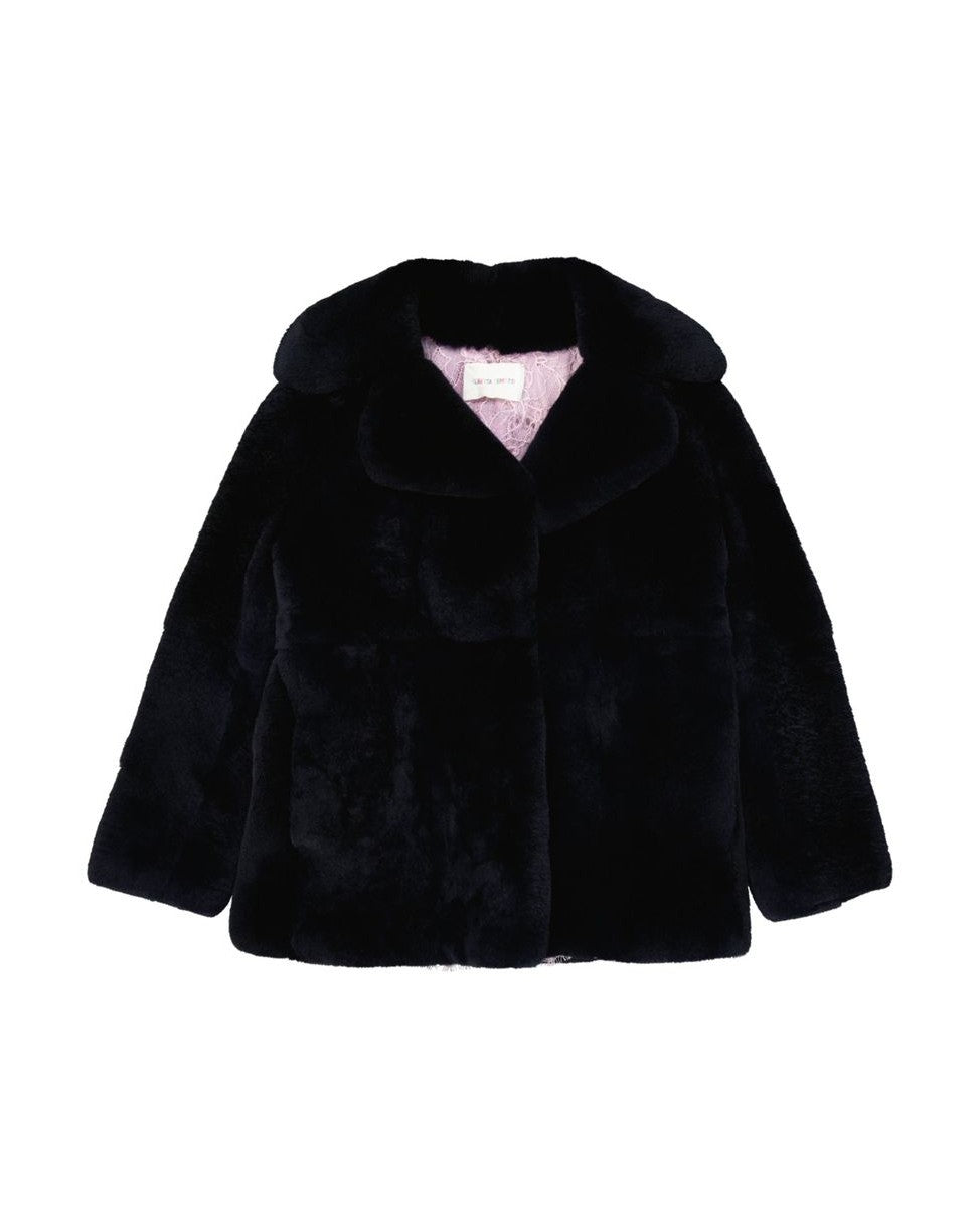 Alberta Ferretti Blue Rabbit Fur Coat Glam Steals
