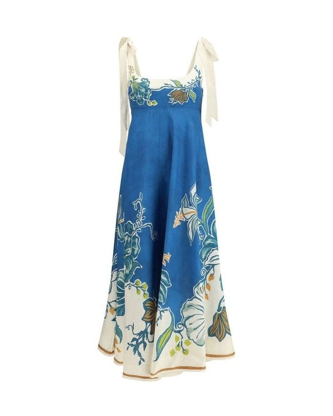 Alemais Blue Linen Dress 