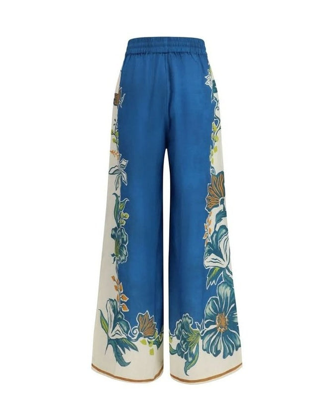 Alemais Blue Linen Pant 