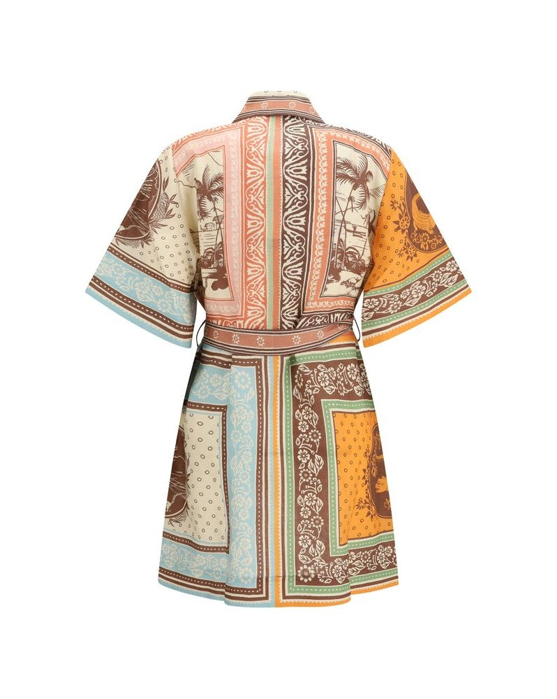 Alemais Multicolor Linen Dress Glam Steals