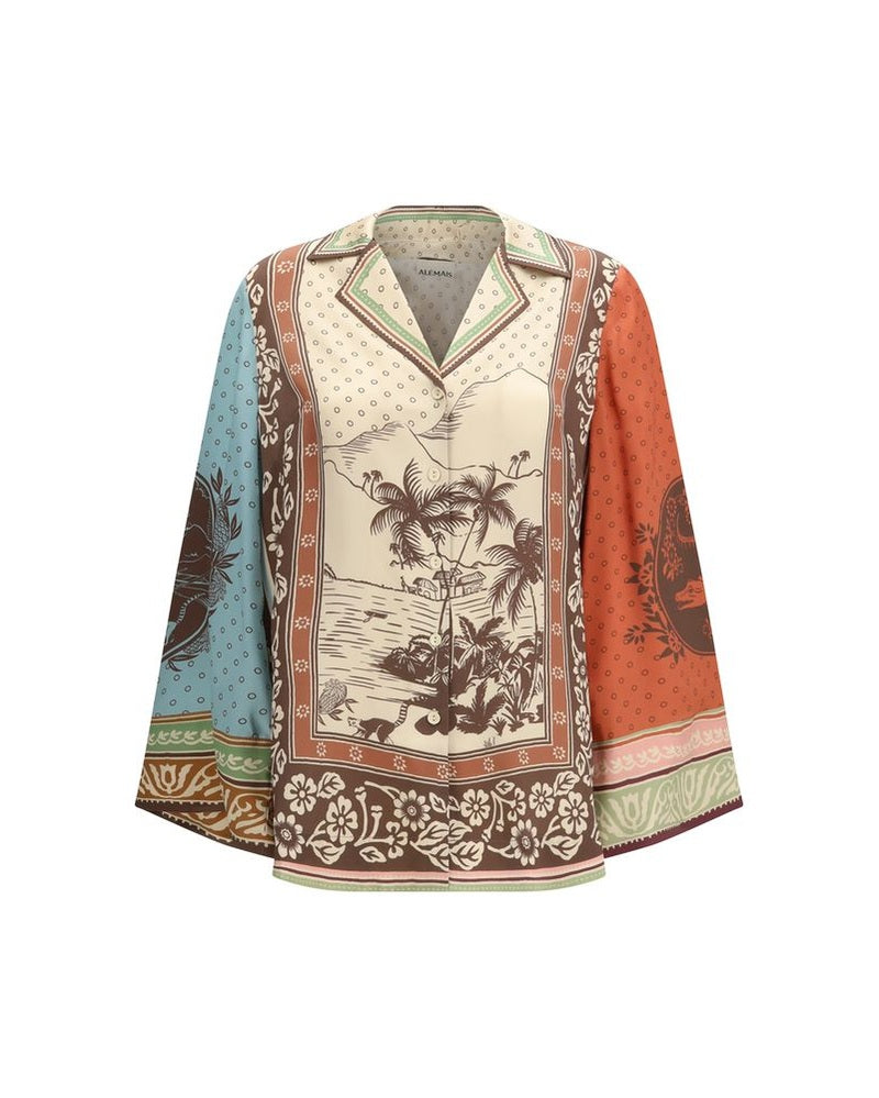 Alemais Multicolor Silk Pattern Shirt 