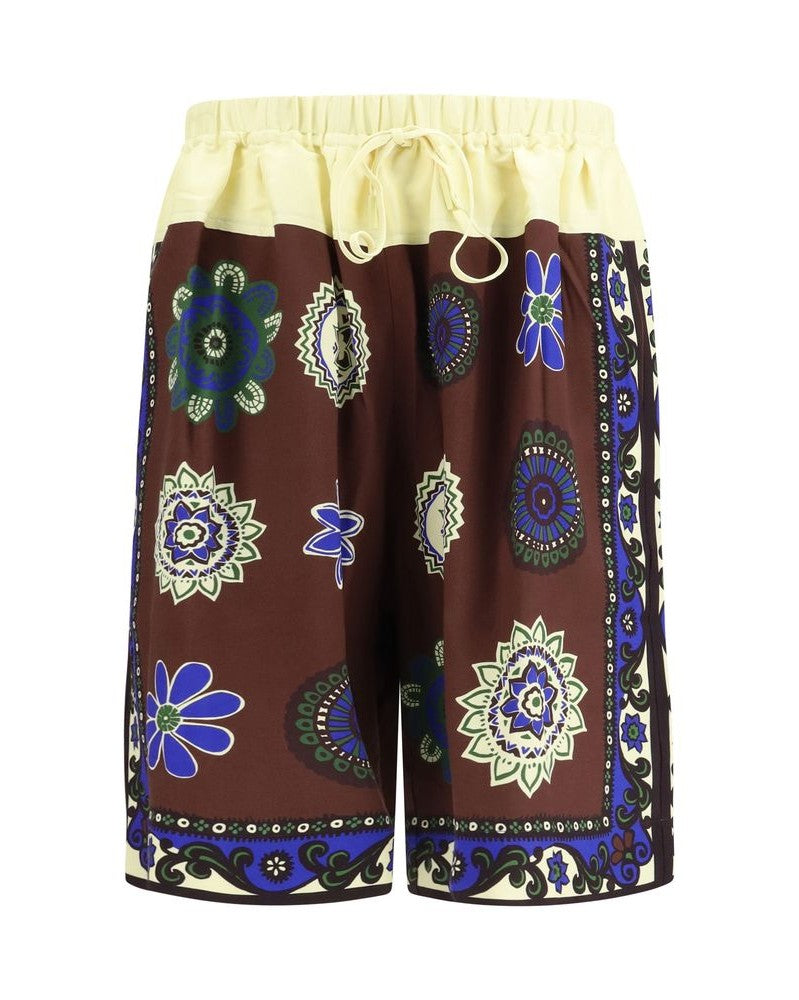 Alemais Multicolor Viscose Bermuda Shorts Glam Steals