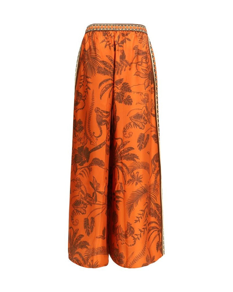 Alemais Orange Silk Pant 