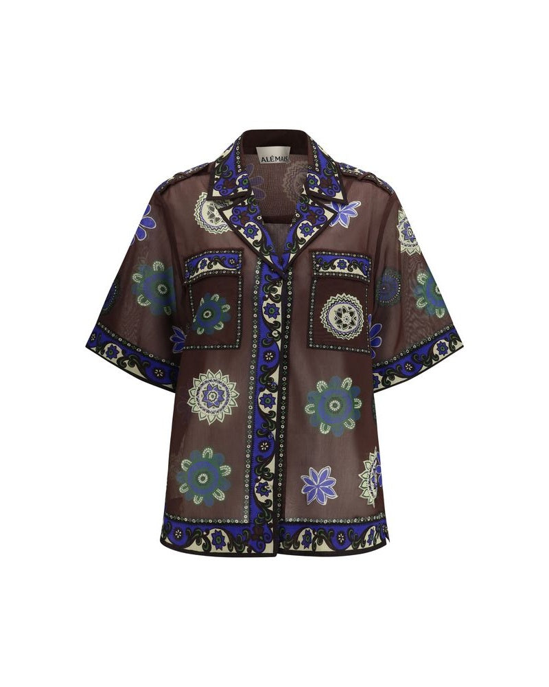 Alemais Ramie Pattern Shirt Glam Steals
