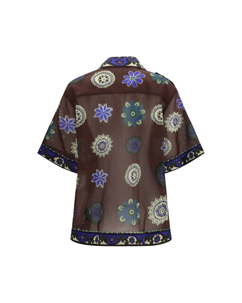 Alemais Ramie Pattern Shirt Glam Steals