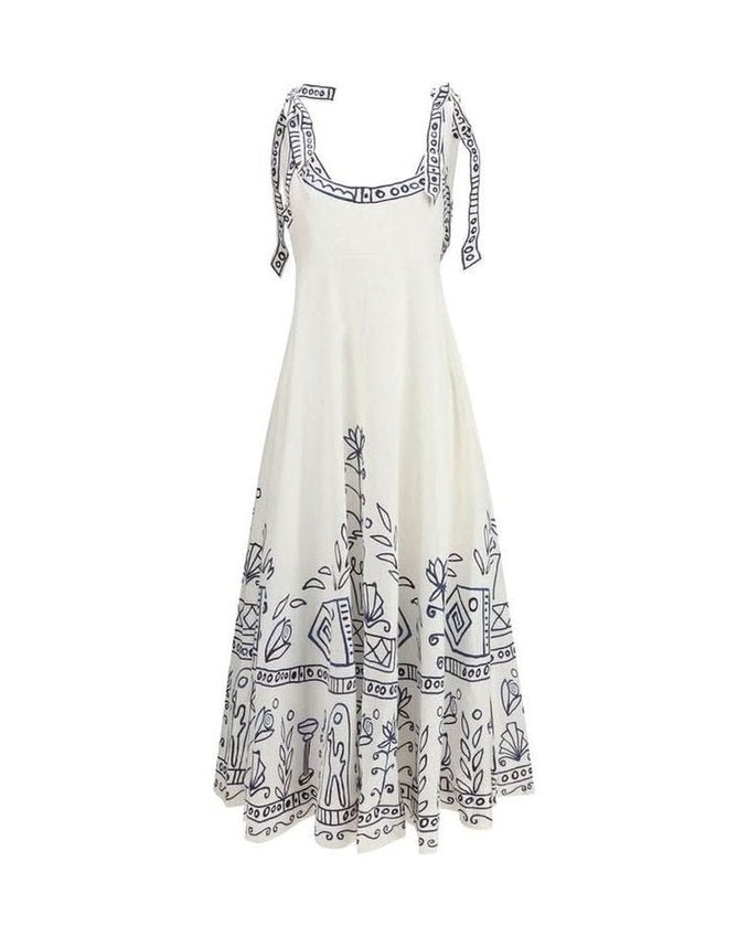 Alemais White Linen Dress 