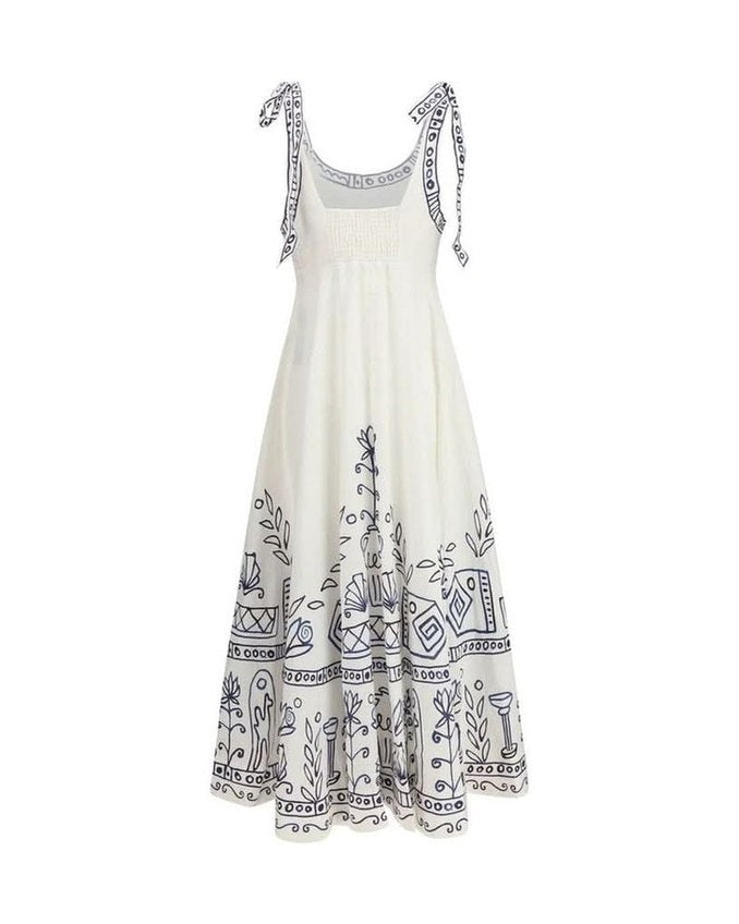 Alemais White Linen Dress 