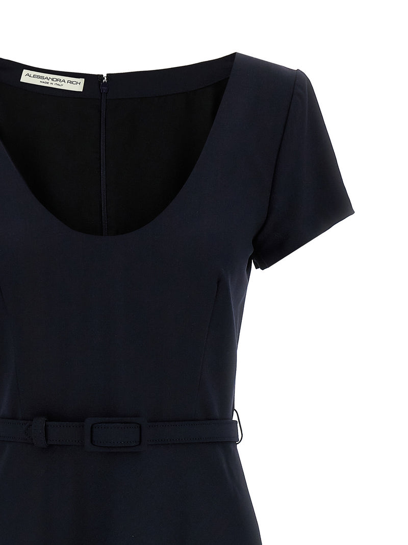 Alessandra Rich Belt Dress Glam Steals
