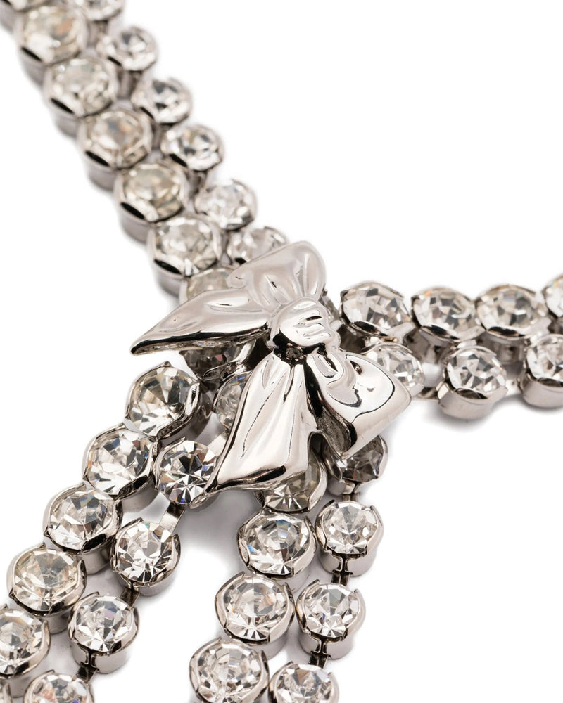 Alessandra Rich Bow Crystals Necklace Jewellery