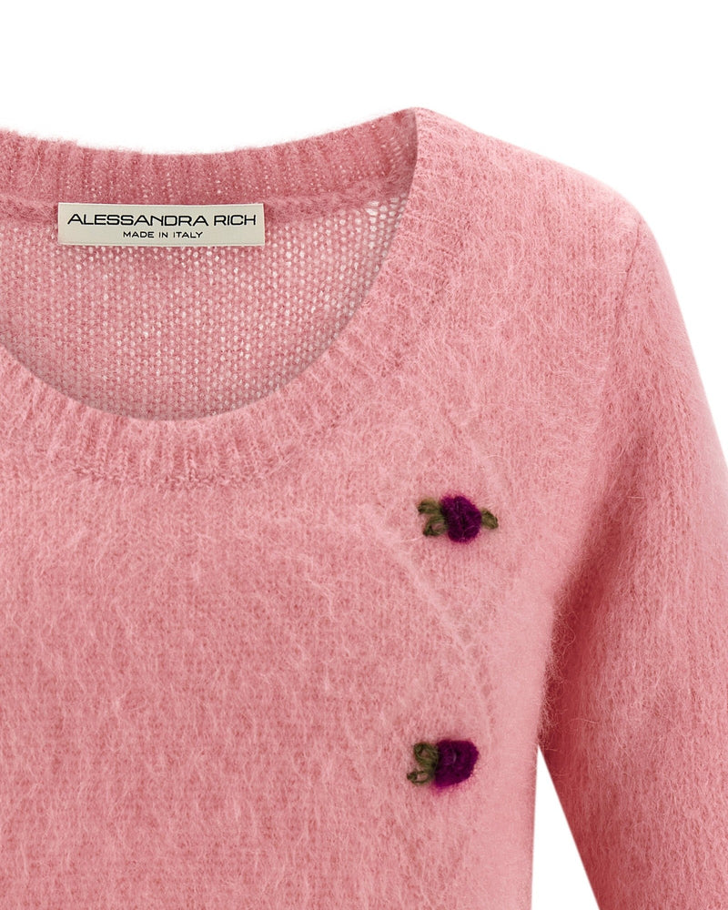 Alessandra Rich Carded Mohair Sweater Glam Steals