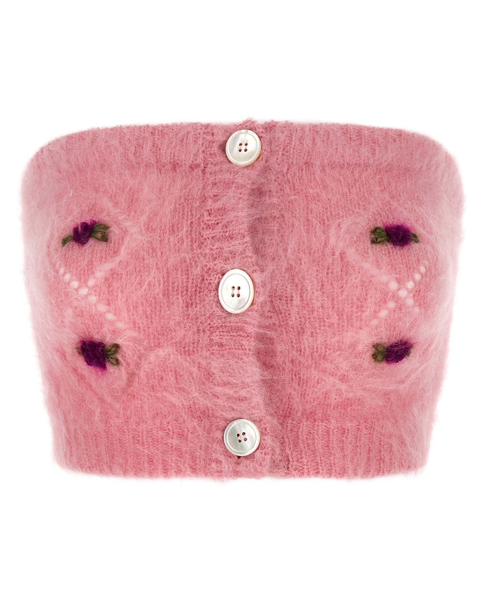 Alessandra Rich Carded Mohair Top Glam Steals