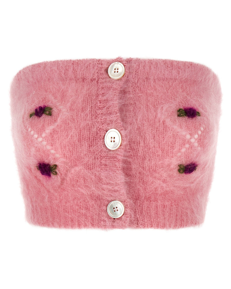 Alessandra Rich Carded Mohair Top Glam Steals