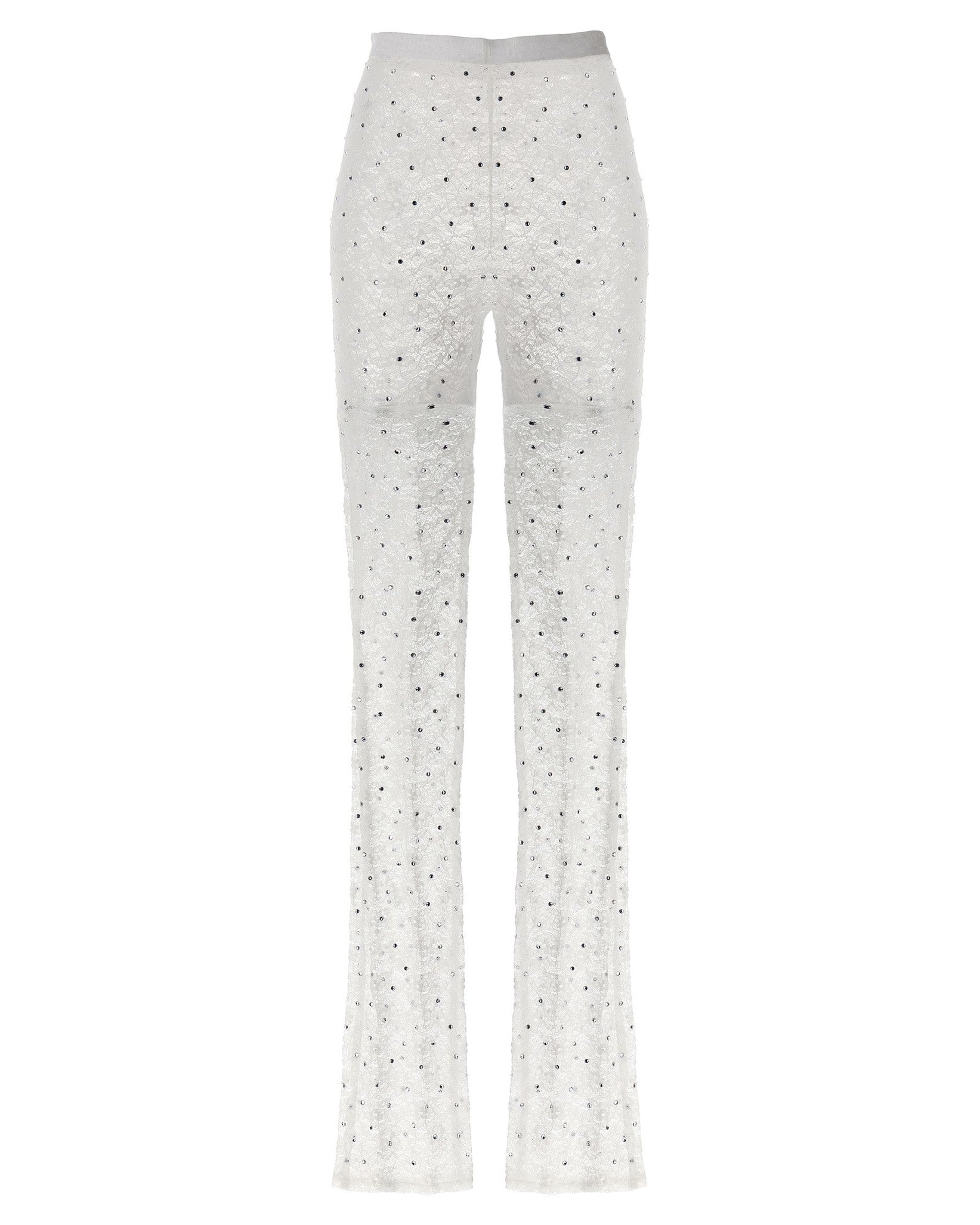 Alessandra Rich Lace Rhinestone Leggings Glam Steals