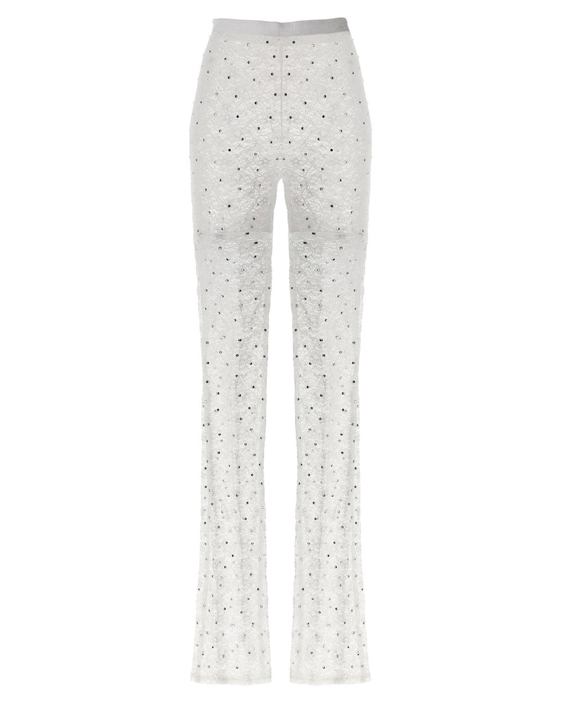 Alessandra Rich Lace Rhinestone Leggings Glam Steals
