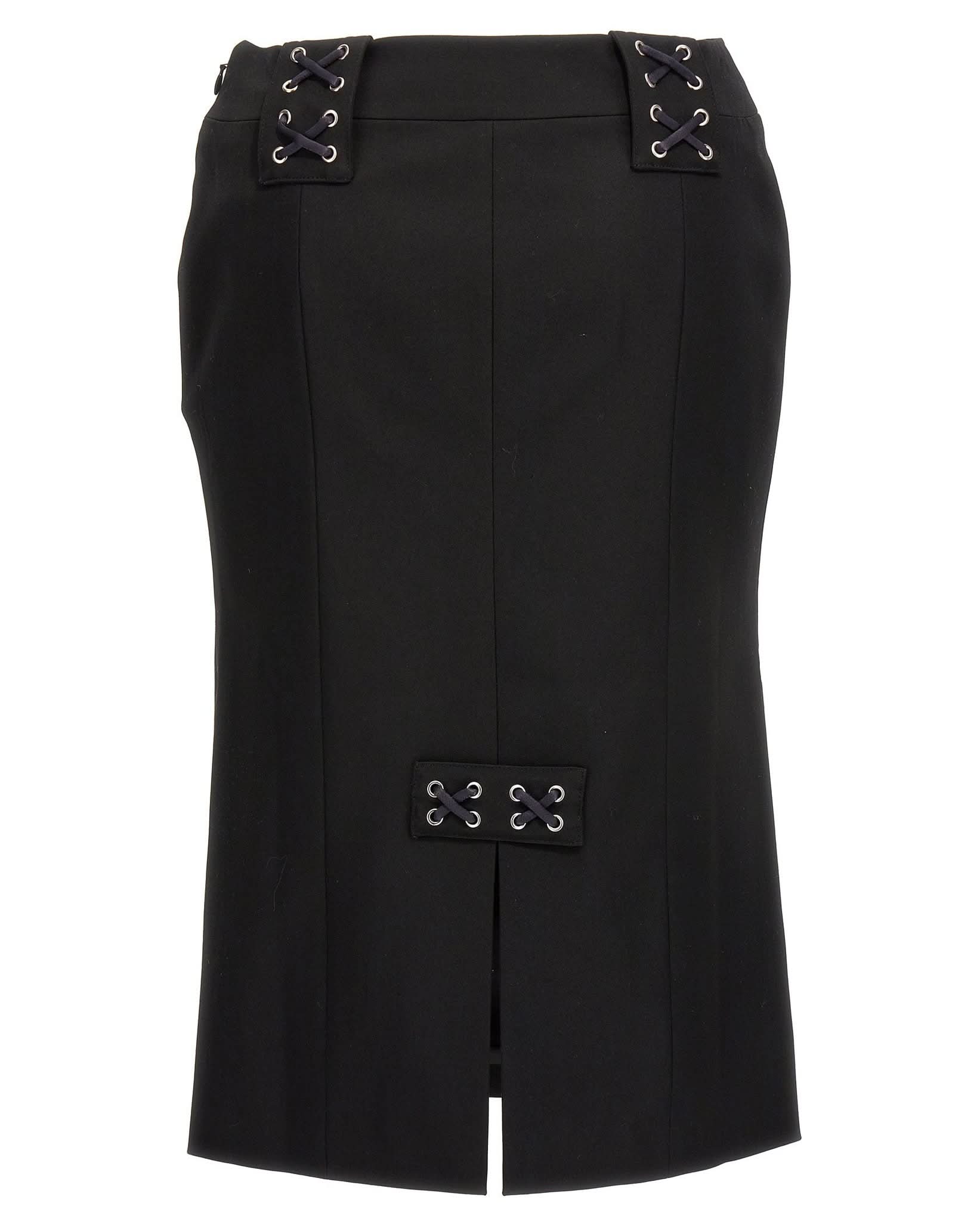 Alessandra Rich Lace Up Skirt Glam Steals