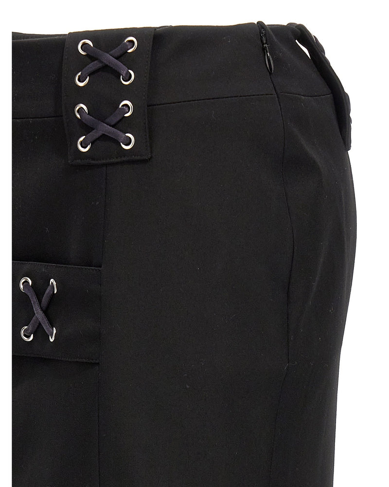 Alessandra Rich Lace Up Skirt Glam Steals