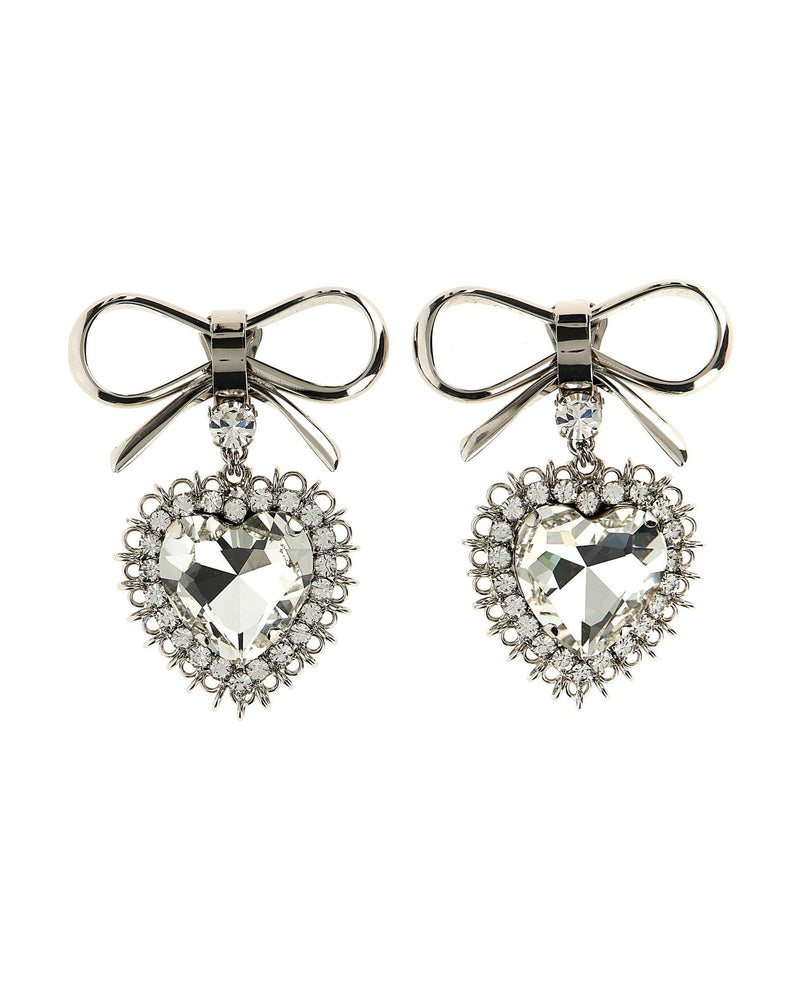 Alessandra Rich Metal Bow Earrings Jewellery