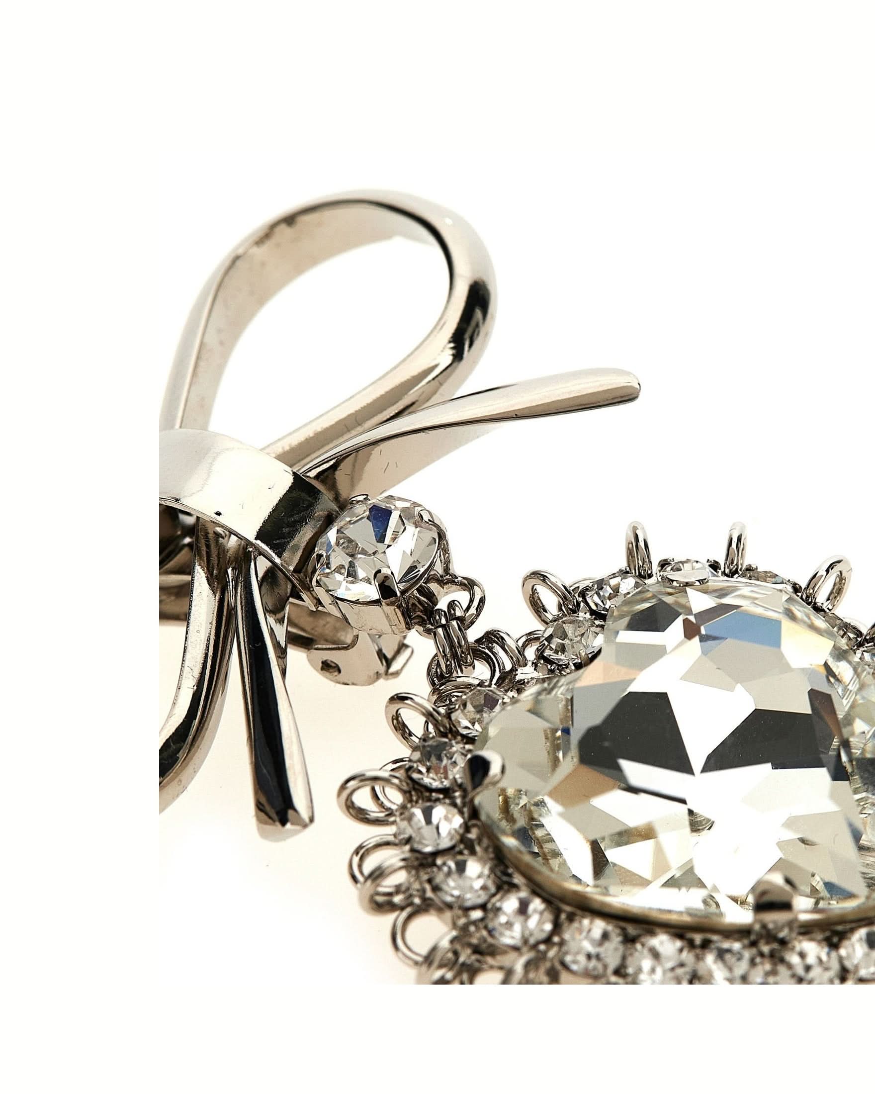 Alessandra Rich Metal Bow Earrings Jewellery