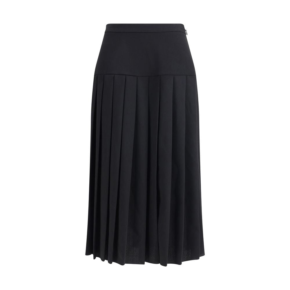 Alessandra Rich Pleated Midi Skirt Glam Steals