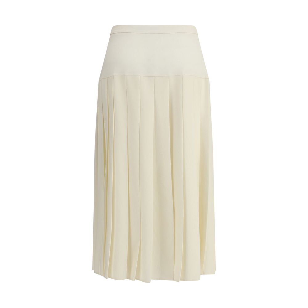 Alessandra Rich Pleated Midi Skirt Glam Steals