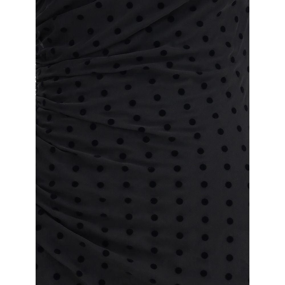 Alessandra Rich Polka Dot One Shoulder Dress Glam Steals