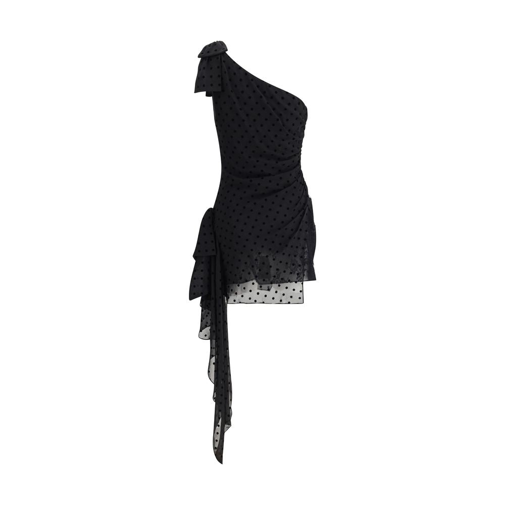 Alessandra Rich Polka Dot One Shoulder Dress Glam Steals