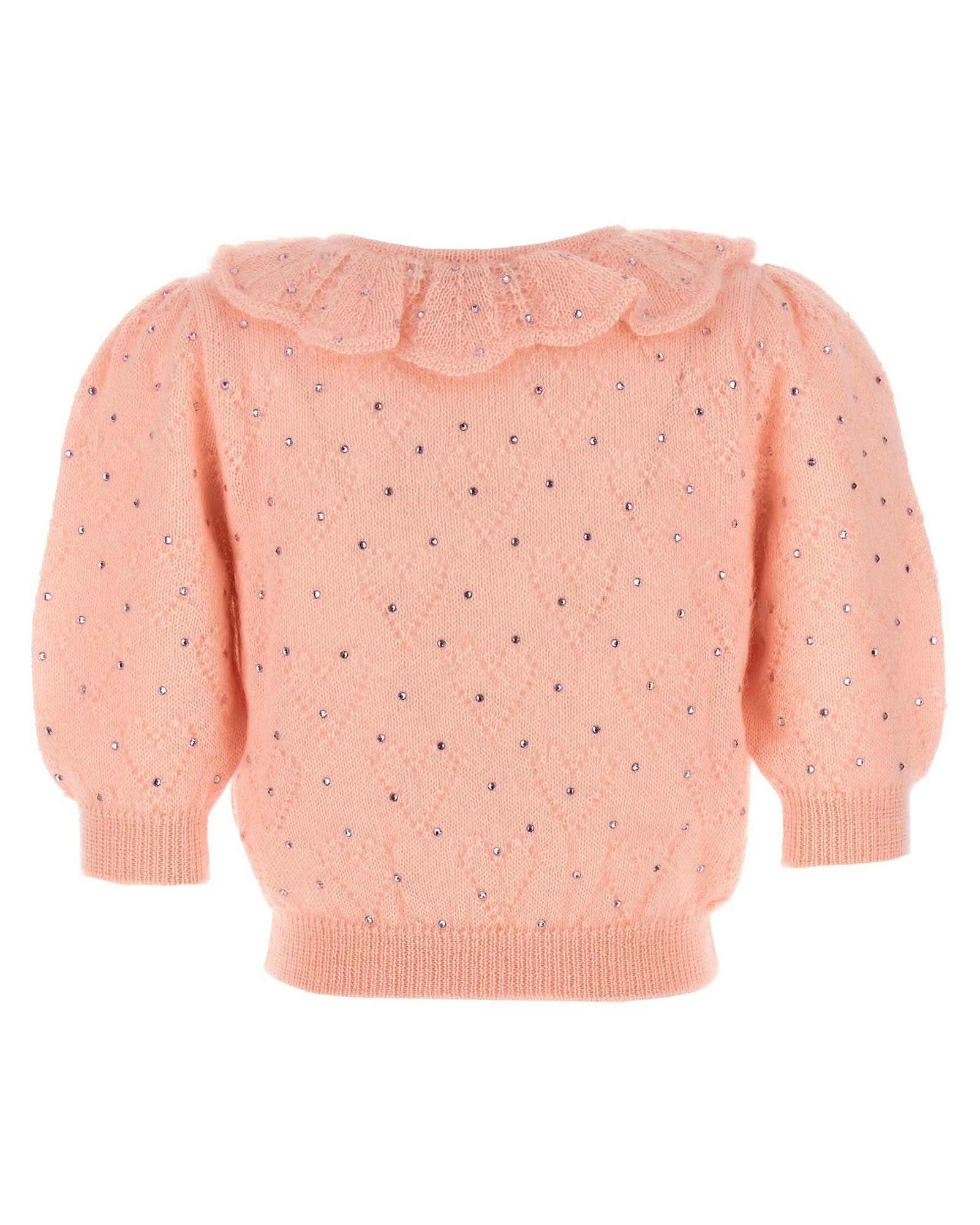 Alessandra Rich Rhinestone Sweater Glam Steals