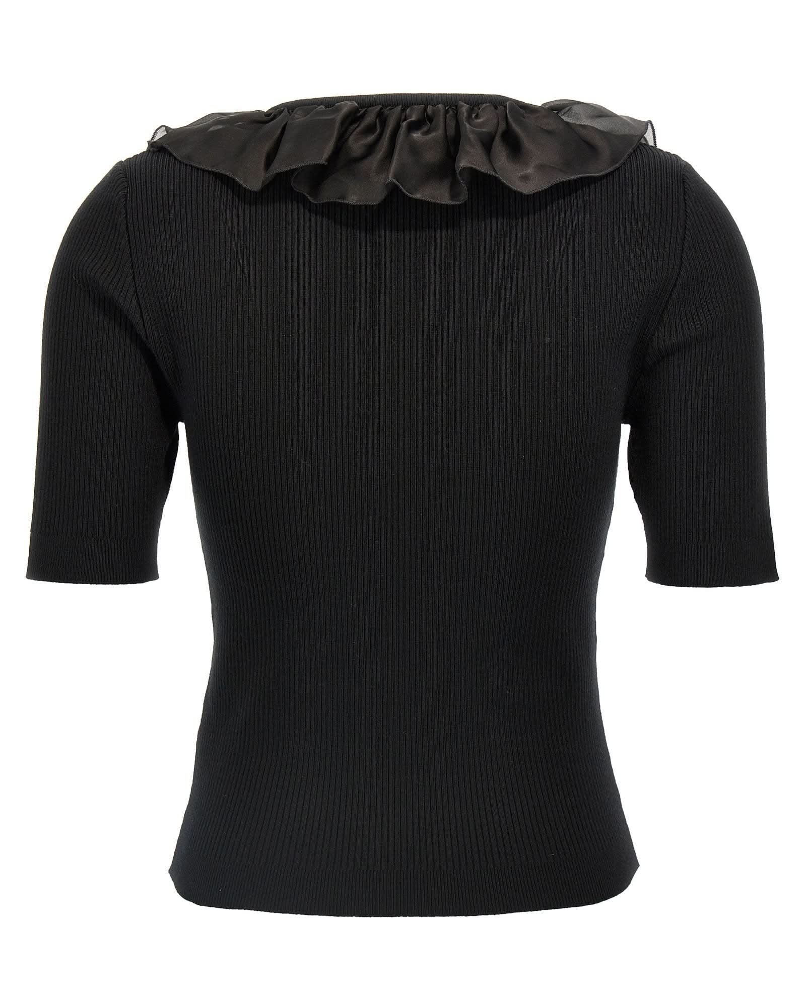 Alessandra Rich Ruffle T-shirt Glam Steals