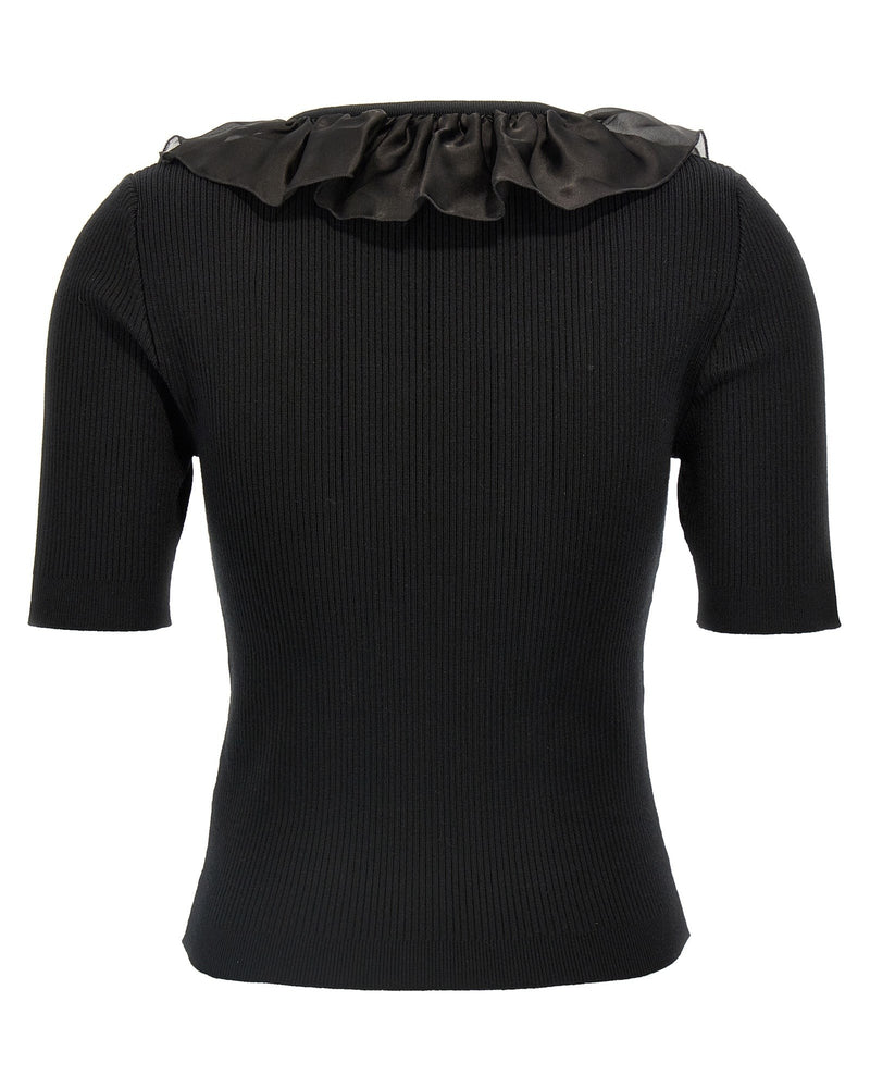 Alessandra Rich Ruffle T-shirt Glam Steals