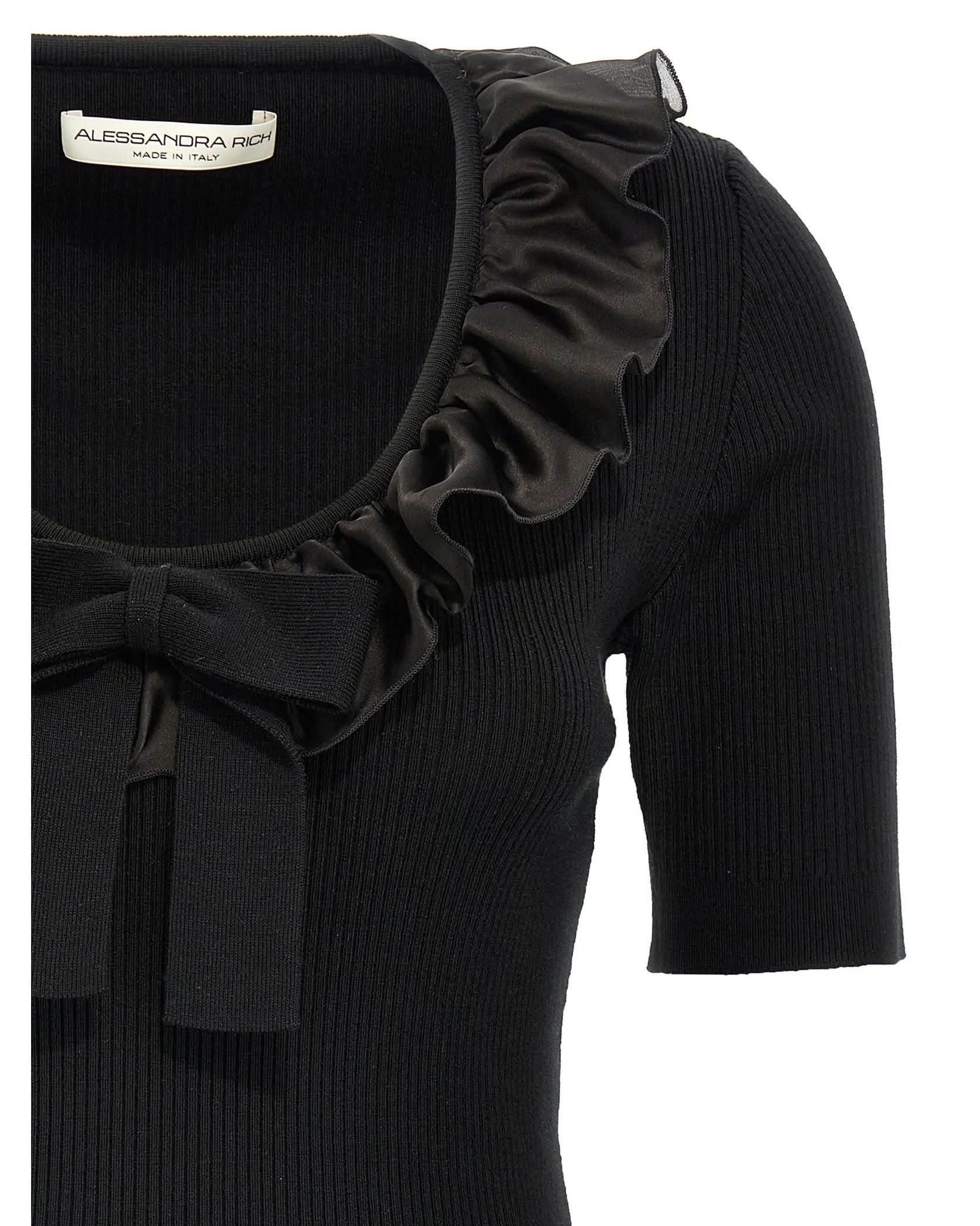 Alessandra Rich Ruffle T-shirt Glam Steals