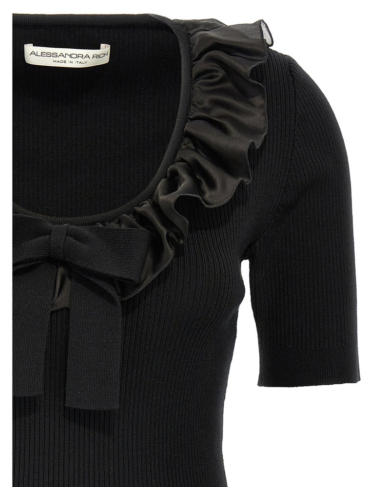 Alessandra Rich Ruffle T-shirt Glam Steals