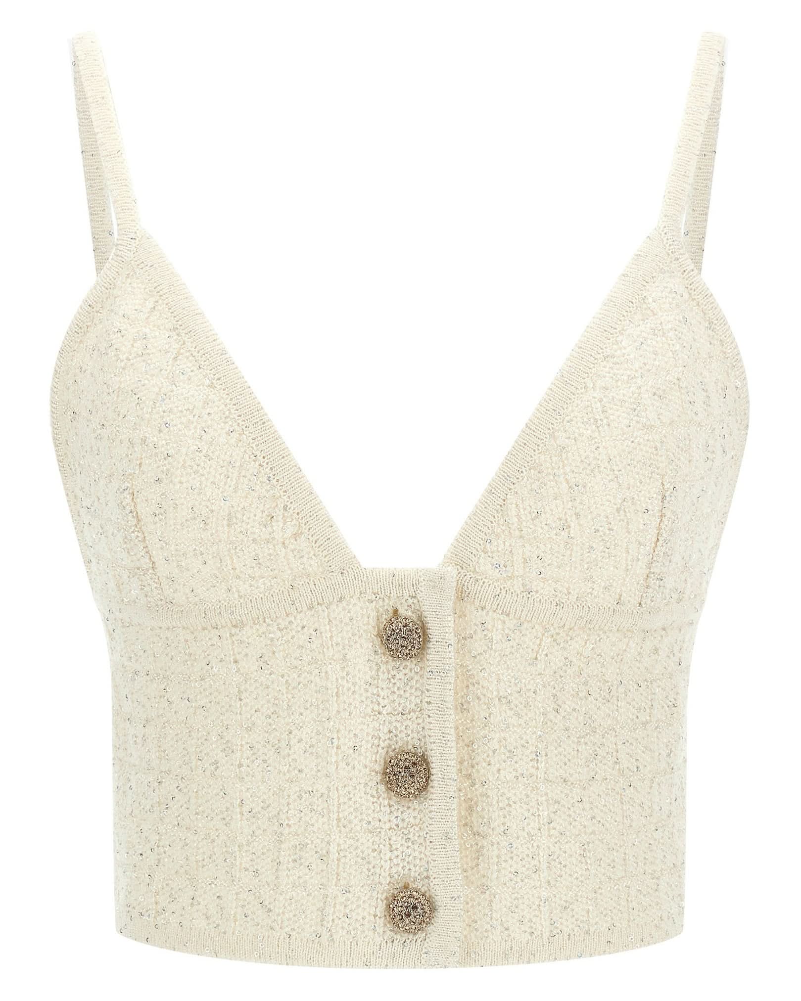Alessandra Rich Sequin Top Glam Steals