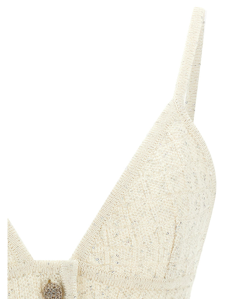 Alessandra Rich Sequin Top Glam Steals