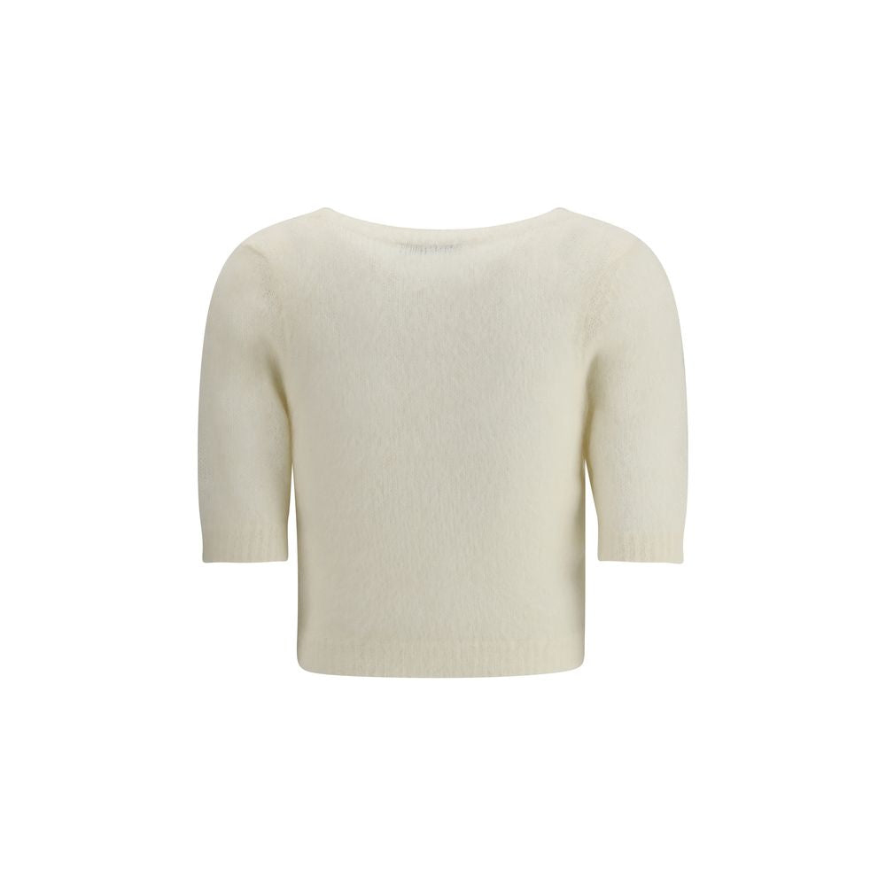 Alessandra Rich Short Sleeve Mohair Sweater Glam Steals